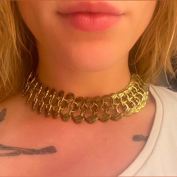 Unique Vintage Jewelry - Vintage Brass Necklace